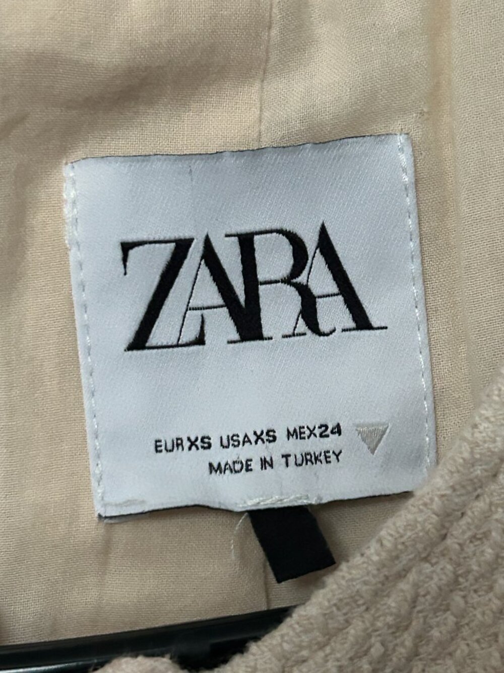 Zara Ivory Cropped Tweed Jacket Women's Extra Small Polished Office Work EUC - Picture 9 of 12